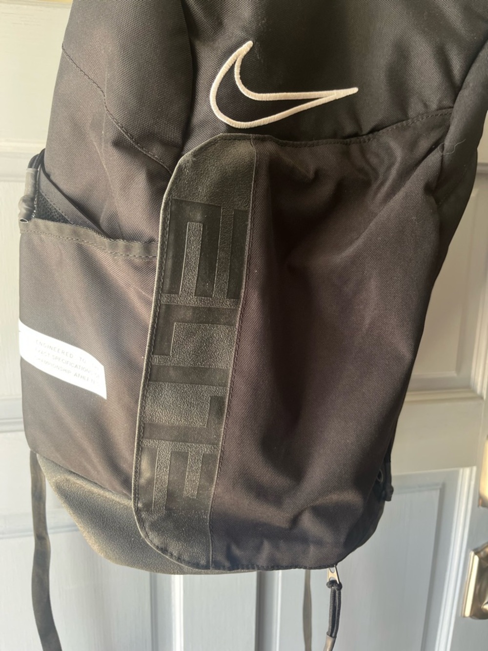 Nike Elite Pro Basketball Backpack Black White 32L Bag BA6164 Gym School Sports - Picture 3 of 16